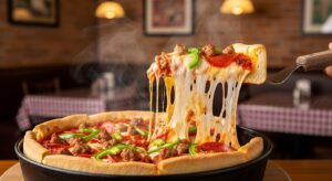 Chicago dining deals featuring a classic deep dish pizza
